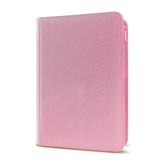 Classeur à zip rose pour 360 cartes à collectionner
