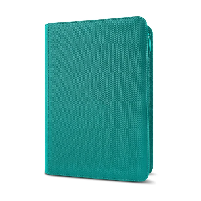 Classeur à zip turquoise pour 360 cartes à collectionner