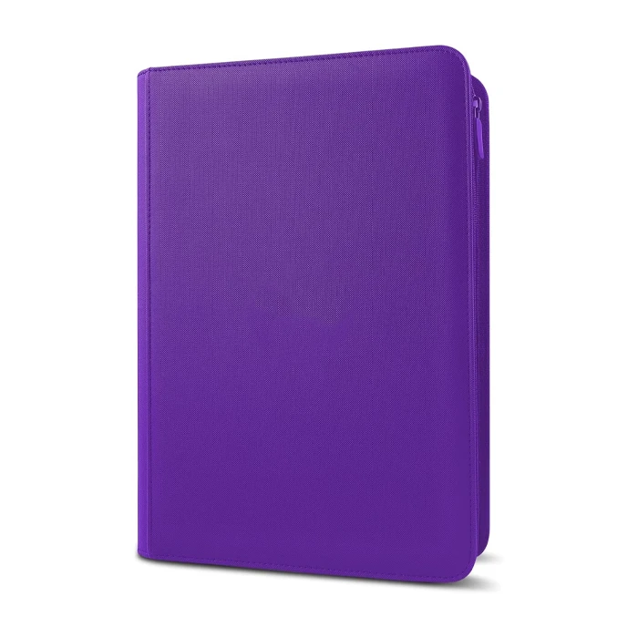 Classeur à zip violet pour 360 cartes à collectionner